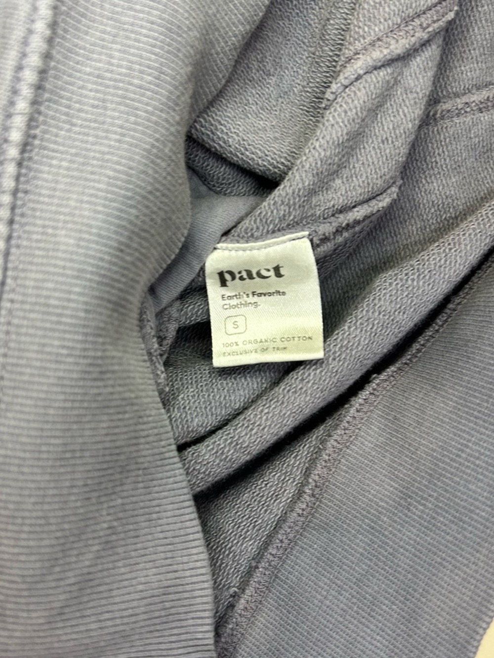 PACT Organic Cotton Long Sleeve Sweatshirt Dress with Pockets Size Small Purple - Picture 4 of 5